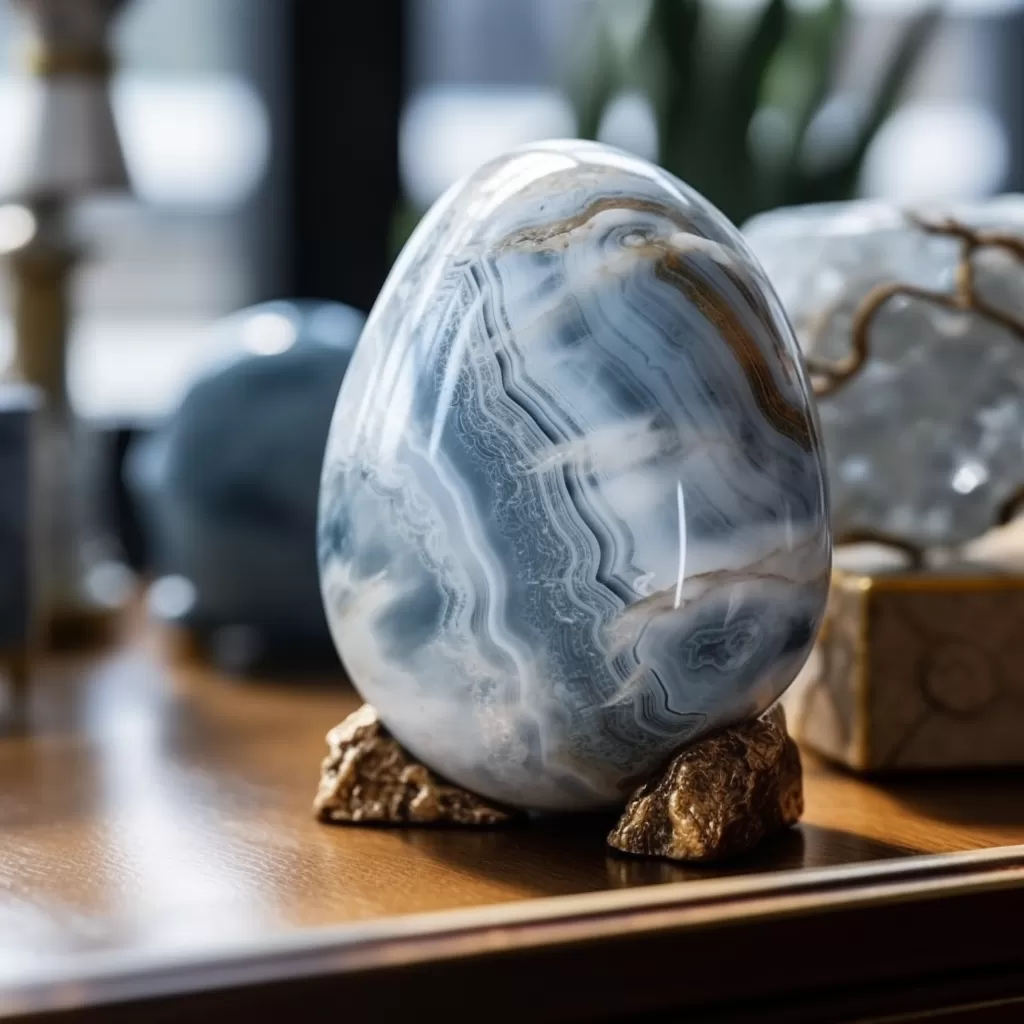 Crystals for Aquarius sun signs: Blue lace Agate Stone