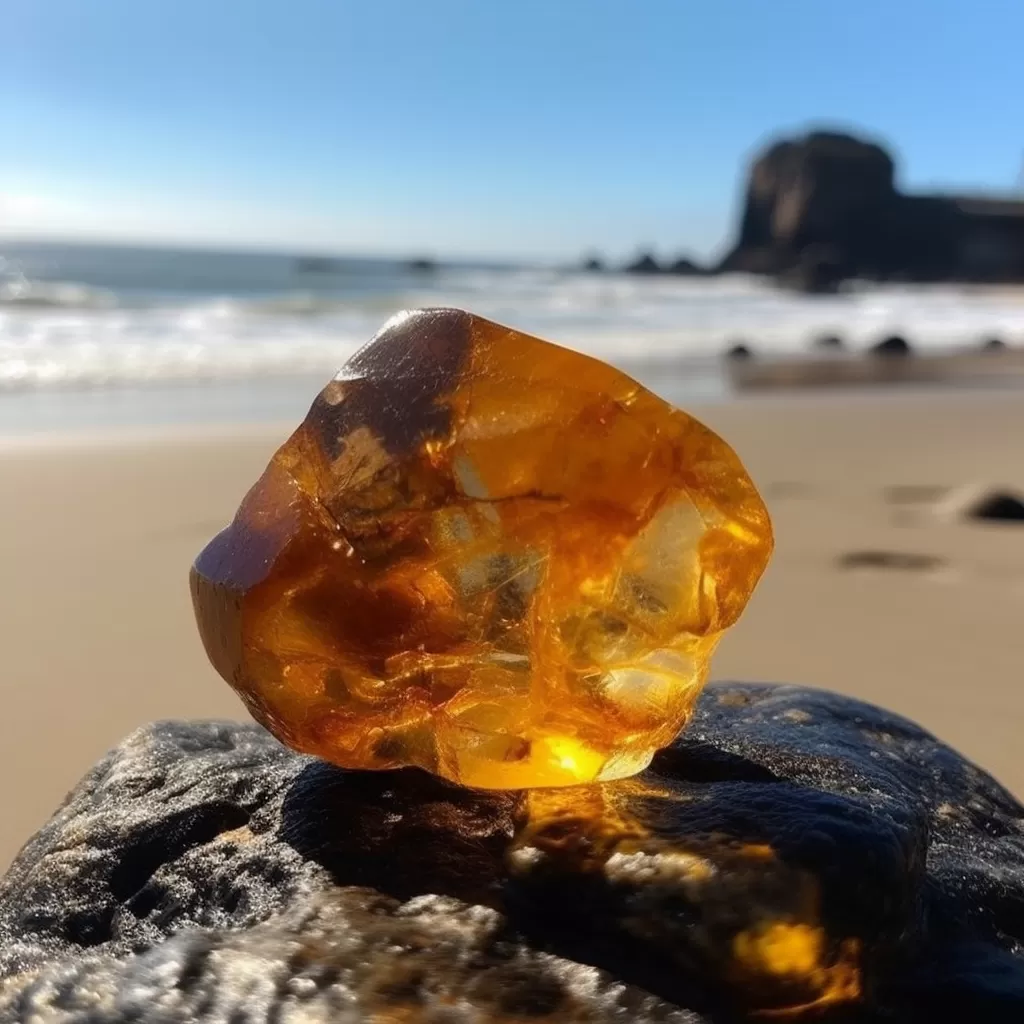 Amber Crystal, a healing stone