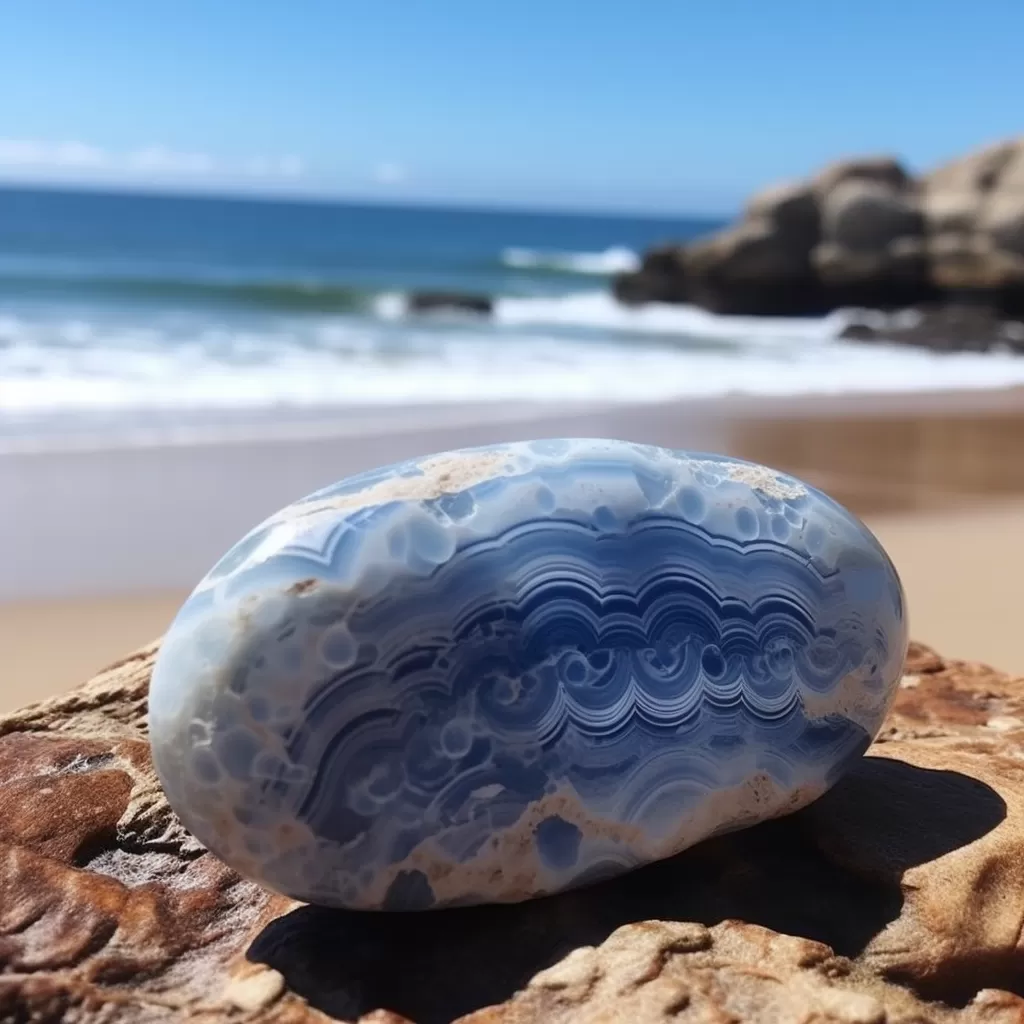 Blue Lace Agate, a soothing stone
