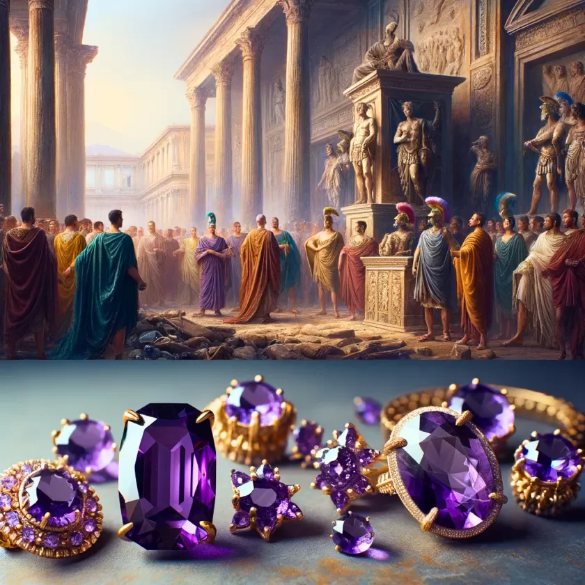 Name: Amethyst Crystal: Ancient Romans and Greece, older world centuries ago, and Amethyst.