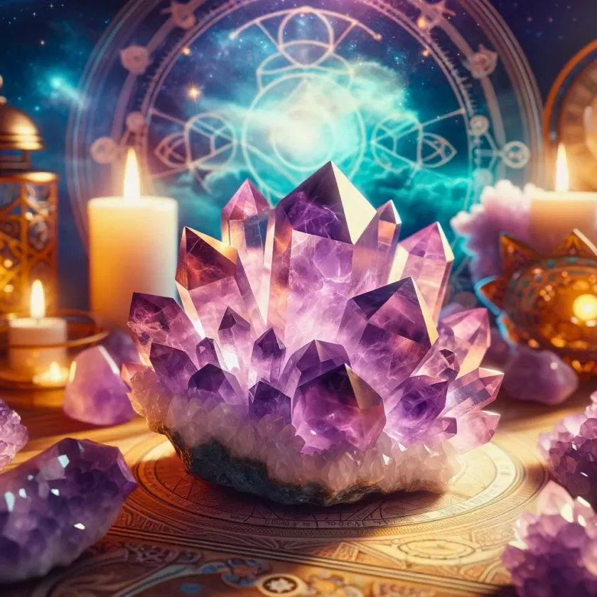 Name: Amethyst crystals, showcasing spirituality.