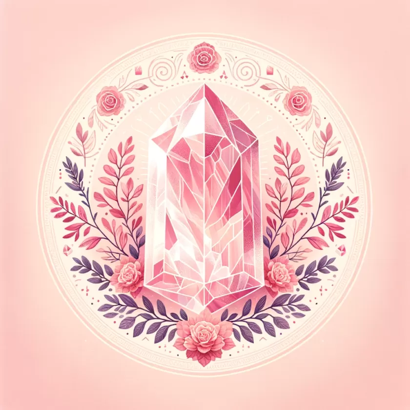 Rose Quartz Crystals in an aesthetically pleasing way, animated
