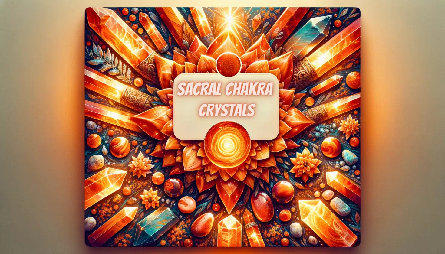 Vibrant Display of Sacral Chakra Gemstones Promoting Passion, Creativity, and Balance
