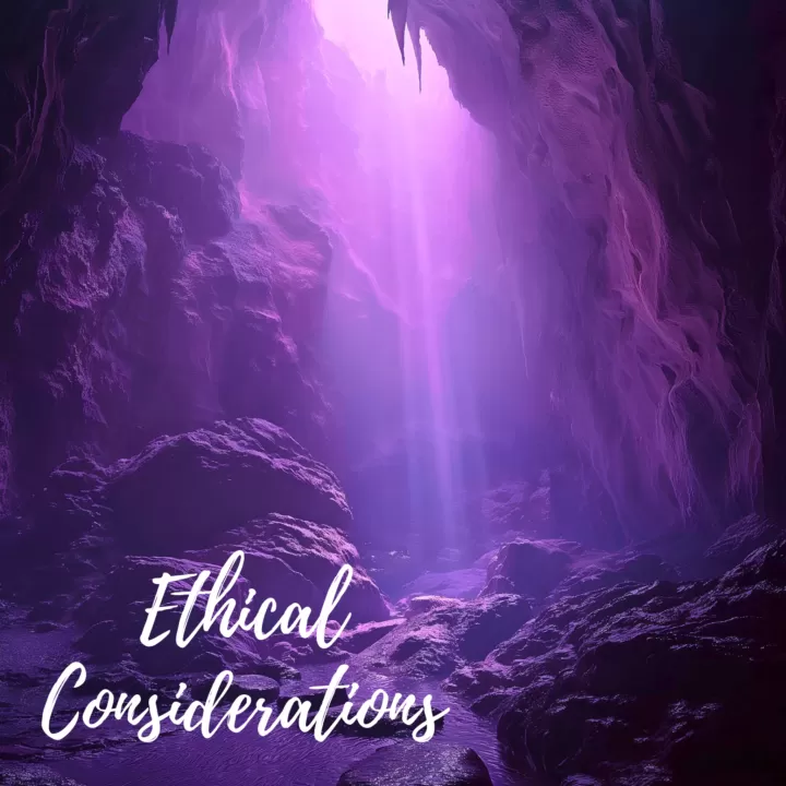 Cave with purple aura