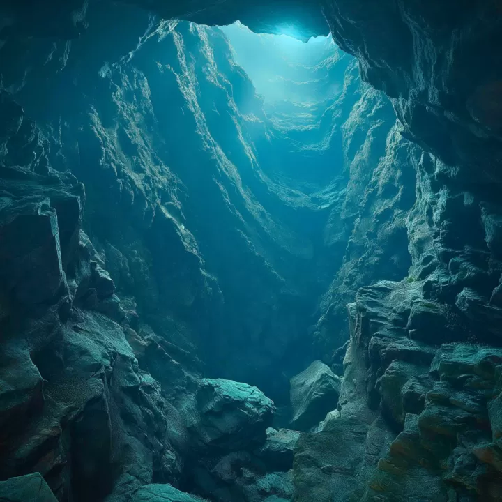 Dark Deep Mining Cave