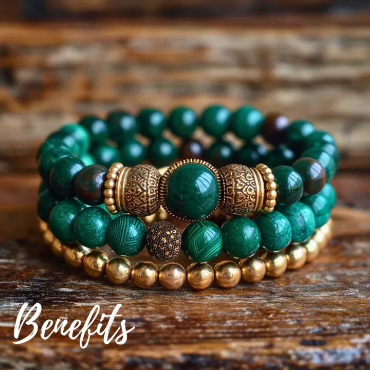 Green Bracelets on top of each other