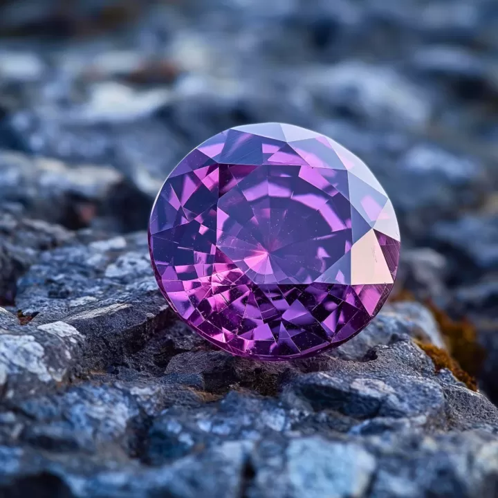 Purple Sapphires crystal