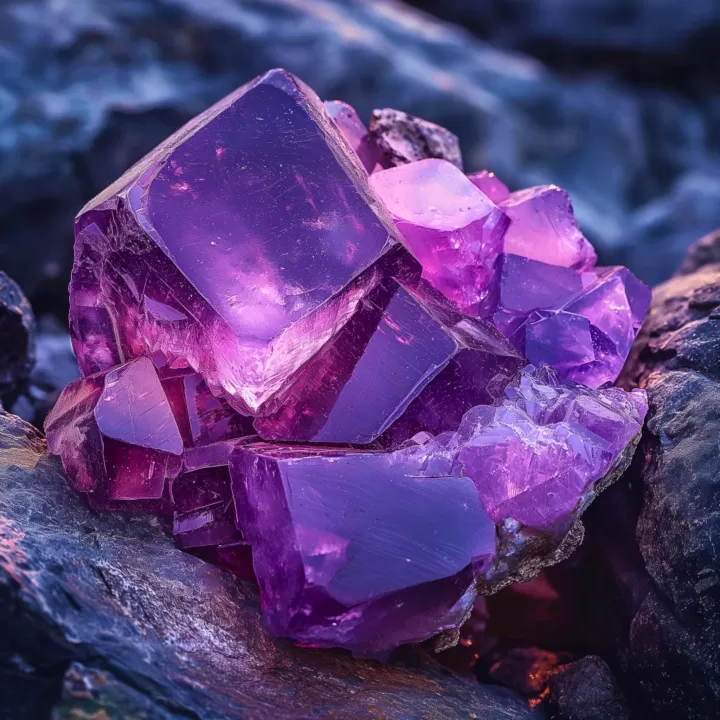 Purpurite crystals